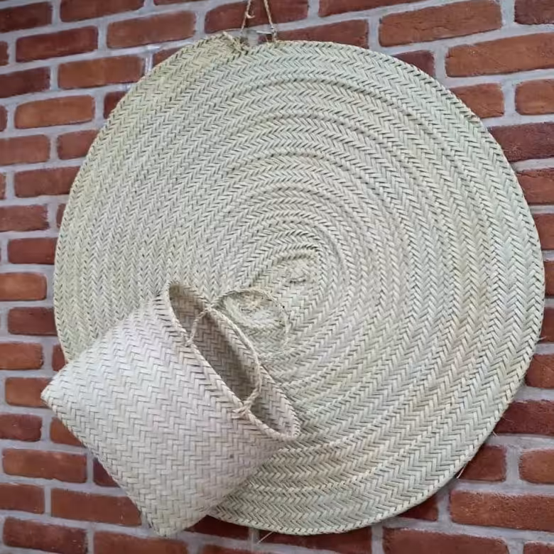 ست سبد و سفره حصیری 