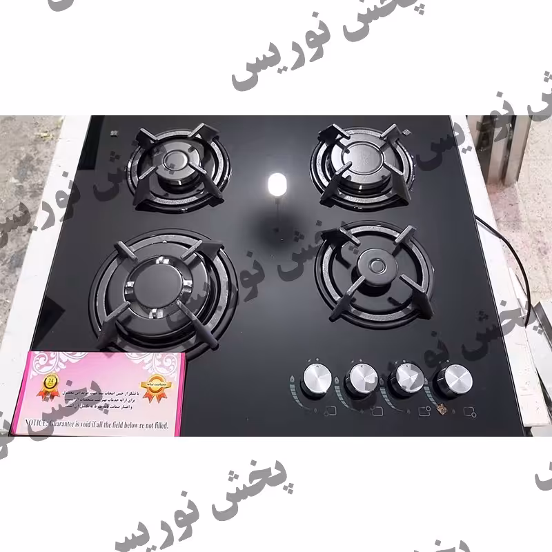 اجاق گاز صفحه ای 4شعله شیشه ای دیزوک مدل DIZ-21