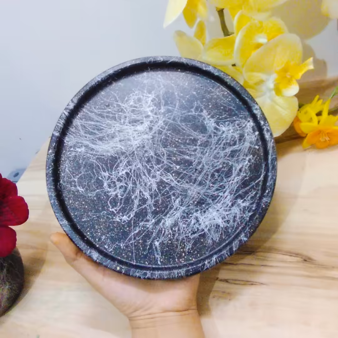 سینی گرد 25 سانت طرح ماربل