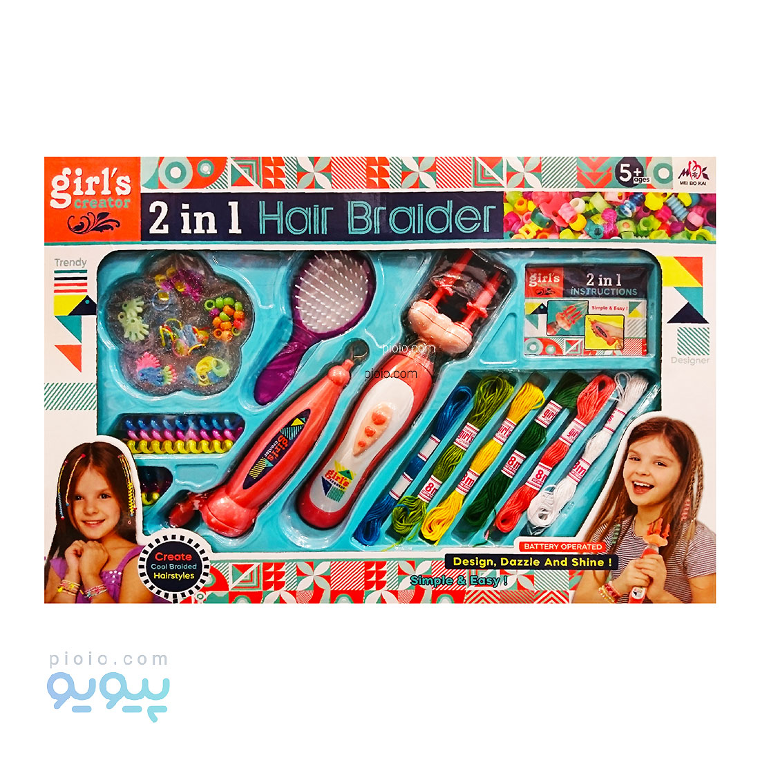 اسباب بازی ست بافت مو hair braider 2 in 1