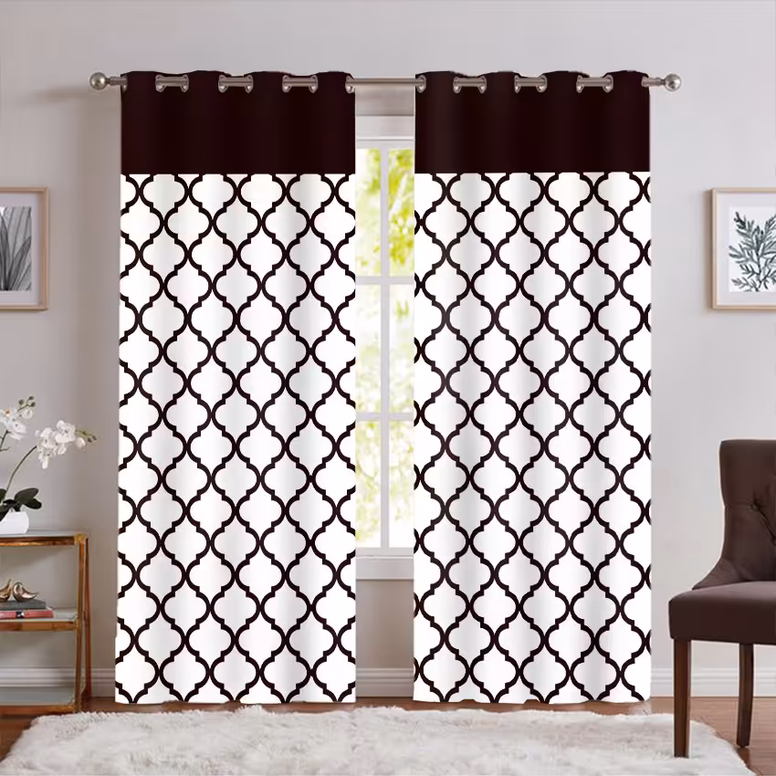 پرده پانچی رنگ بادمجونی SA-5972