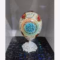 تخم شترمرغ ان یکاد گل فقط پایه طلایی