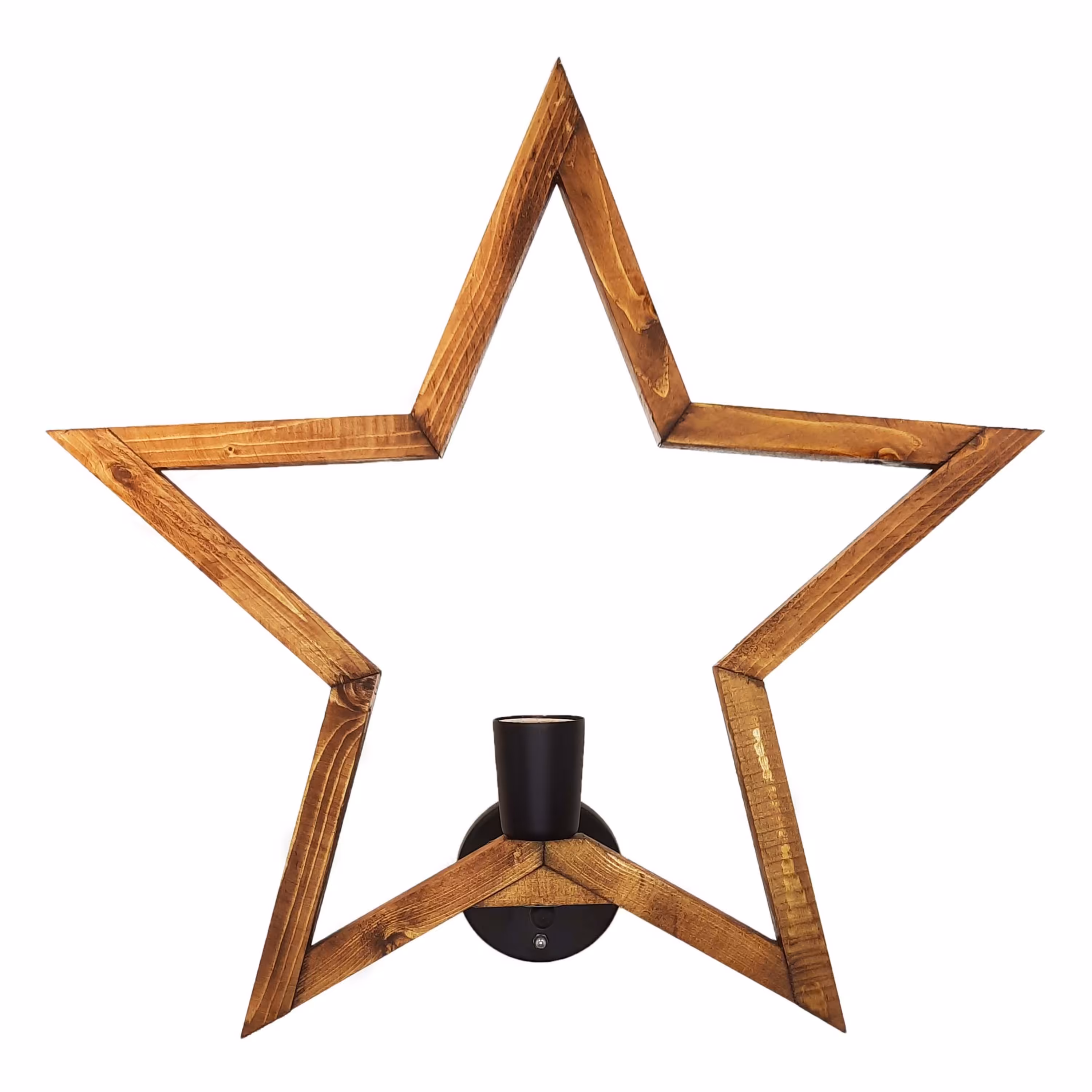 چراغ دیواری چوبی ستاره مدل W-04B