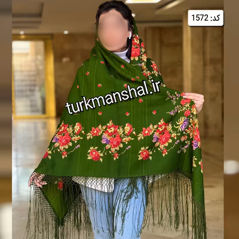 روسری ترکمنی پشمی کد 1572