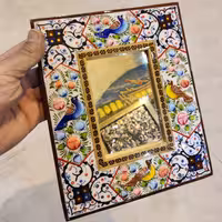 آینه نقاشی مینیاتور گل و مرغ سایز کوچک در طرح های مختلف