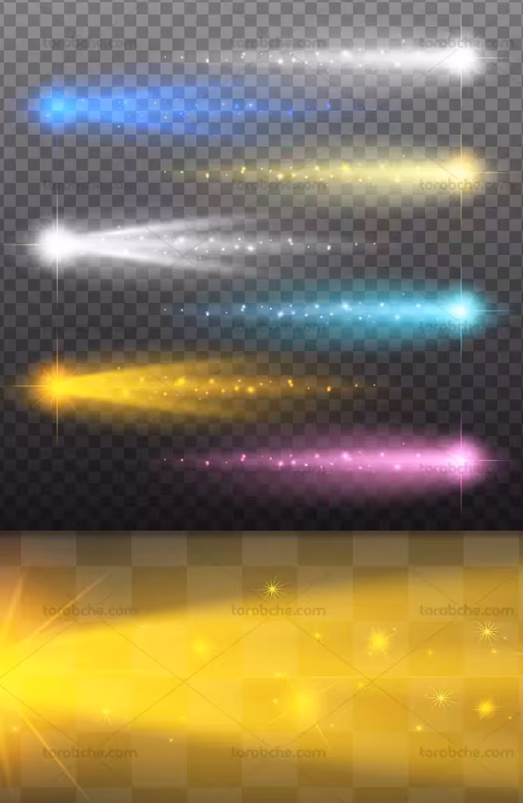 وکتور افکت حاله های نور رنگی | گرافیک با طعم تربچه