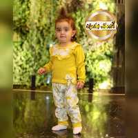 لباس نوزادی بچگانه بچه گانه بلوزشلوار پاییزه دخترانه طرح ساویز