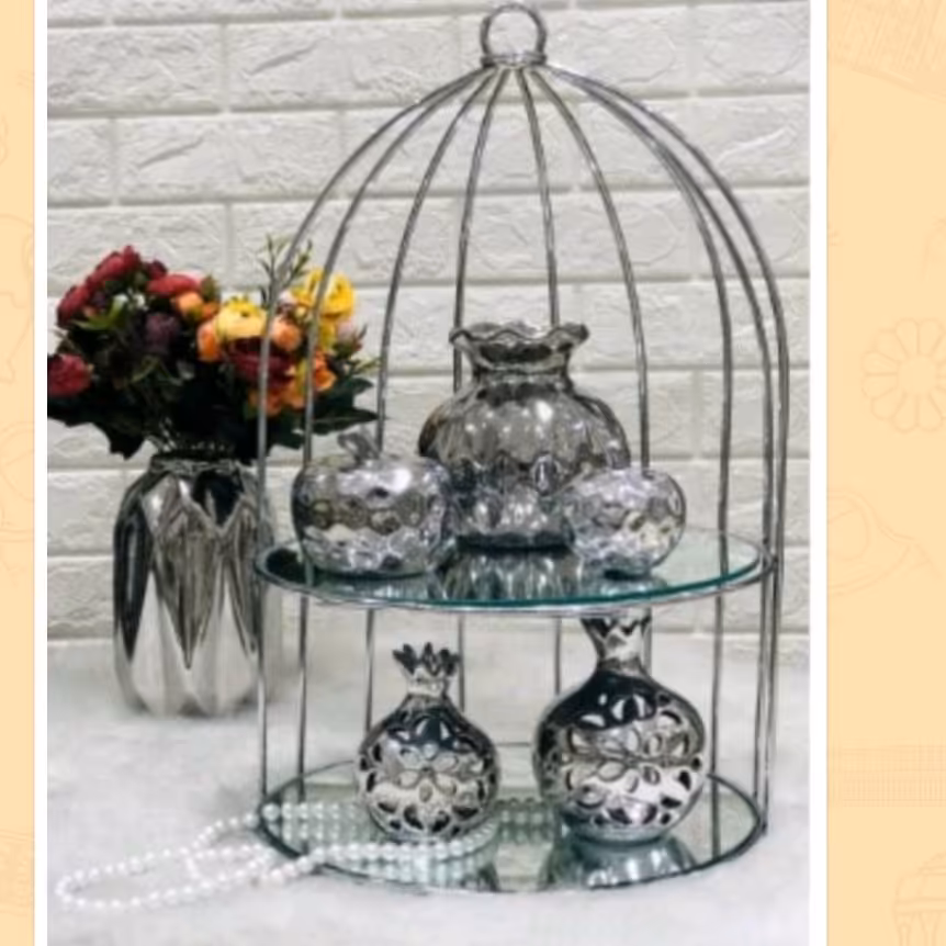 استندفلزی دو طبقه طرح قفس