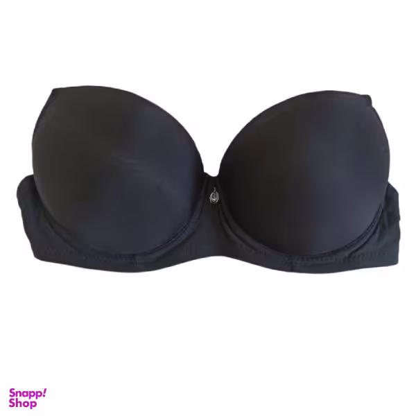 سوتین زنانه مدل اسفنجی جک دار پشت شیشه ای رنگ مشکی