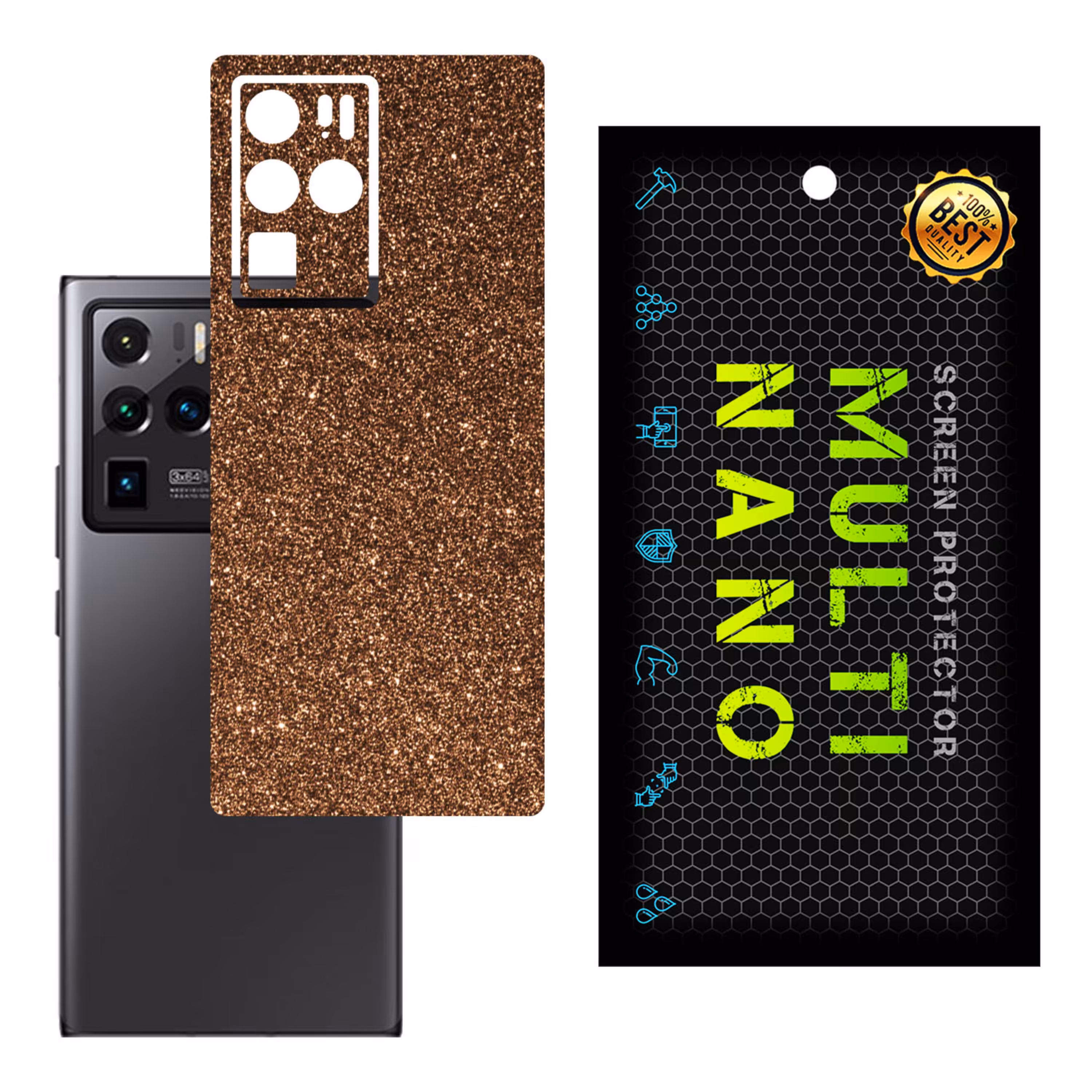 برچسب پوششی MultiNano مدل X-G1F-Bronze برای پشت موبایل زد تی ای Nubia Z30 Pro