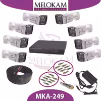 پک آماده دوربین مداربسته 8 عددی ( میکروفن دار ) ملوکام  MKA-249 | گاردریل
