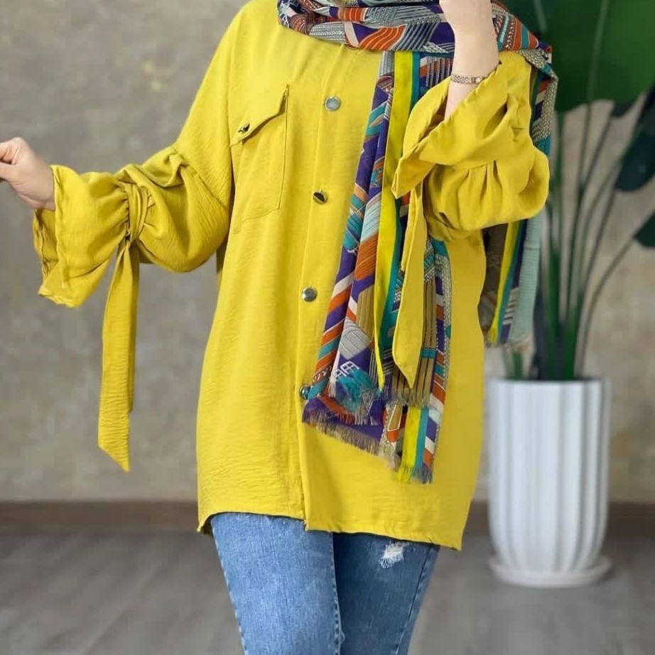 مانتو استین بندی ابروبادی درجه یک