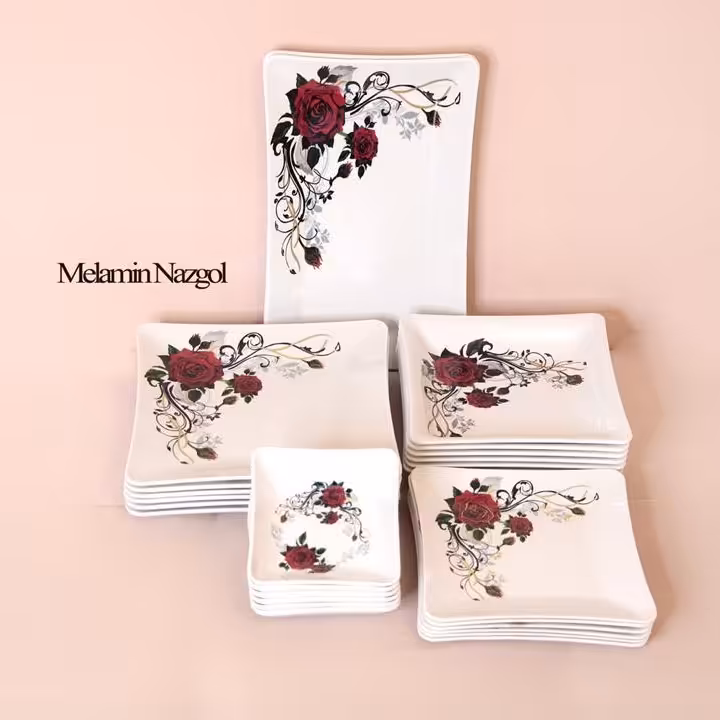 سرویس غذاخوری 26 پارچه طرح سرخ