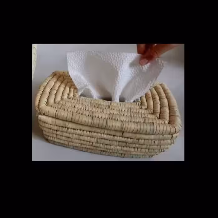 جا دستمال کاغذی حصیری