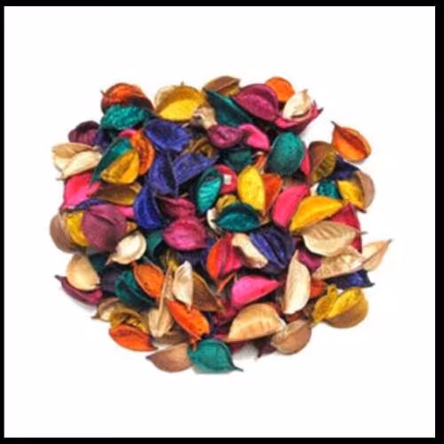 برگ گل خشک رنگاوارنگ بسته 100 گرمی