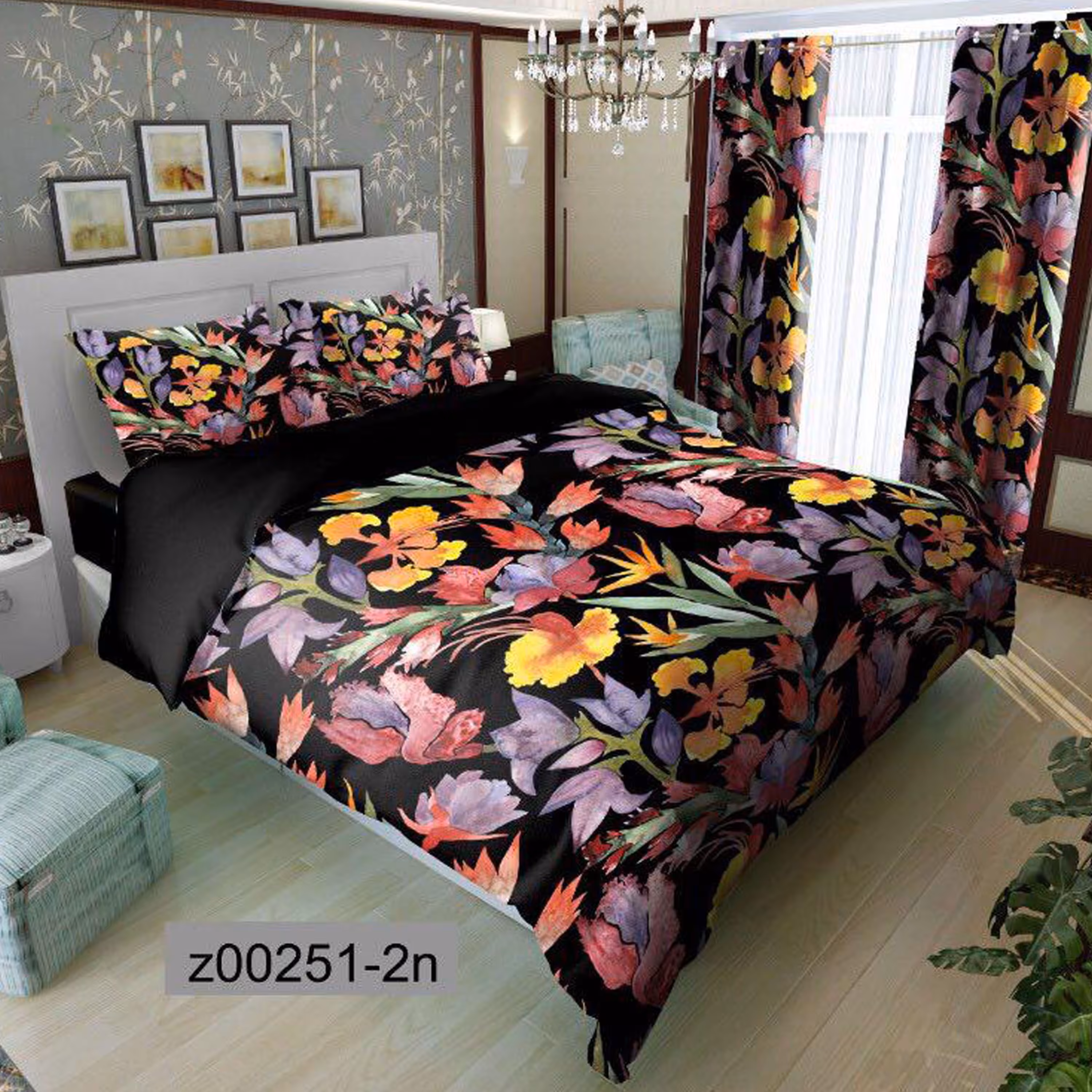 سرویس روتختی 2 نفره تنسل چاپی برندترک لند(Turk Land) z 251