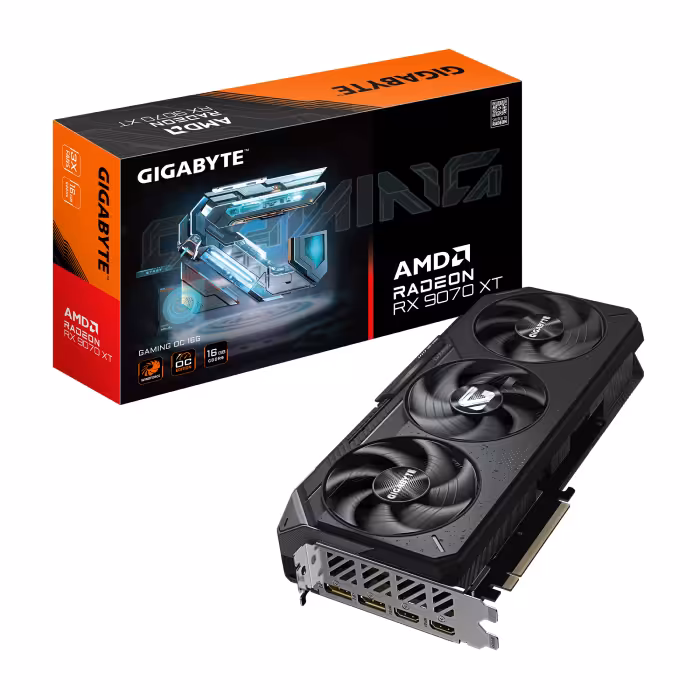 کارت گرافیک گیگابایت مدل Radeon RX 9070 XT GAMING OC 16G