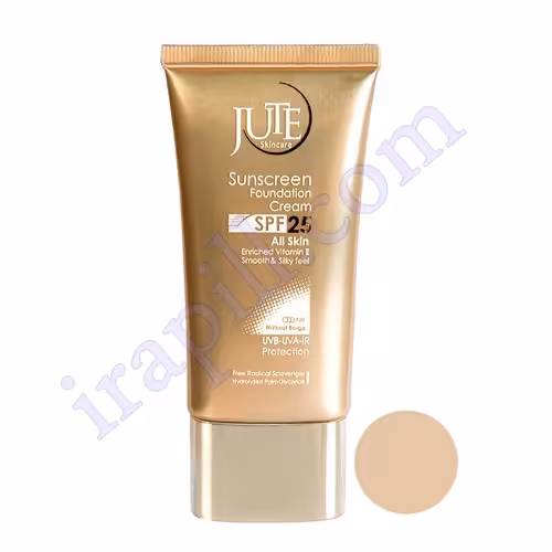 کرم پودر ژوت حاوی ضد آفتاب SPF25 انواع پوست ژوت (بژ طبیعی) 40 میلی لیتر