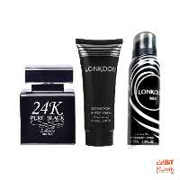 ست ادوپرفیوم مردانه لنکوم مدل 24K Pure Black حجم 100 میلی لیتر