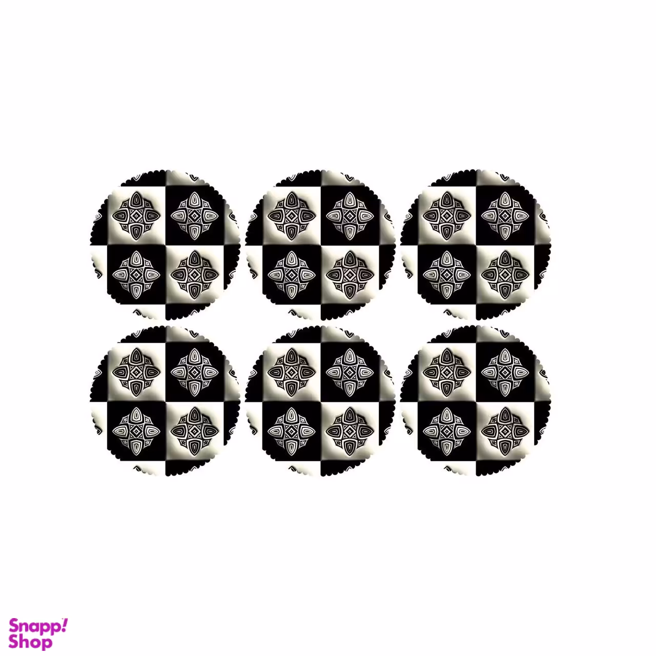 زیر لیوانی کد C2-42089 بسته 6 عددی چند رنگ سایز 10*10 سانتی‌ متر