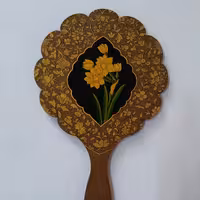 آینه دستی چوبی بزرگ سنتی کد 3