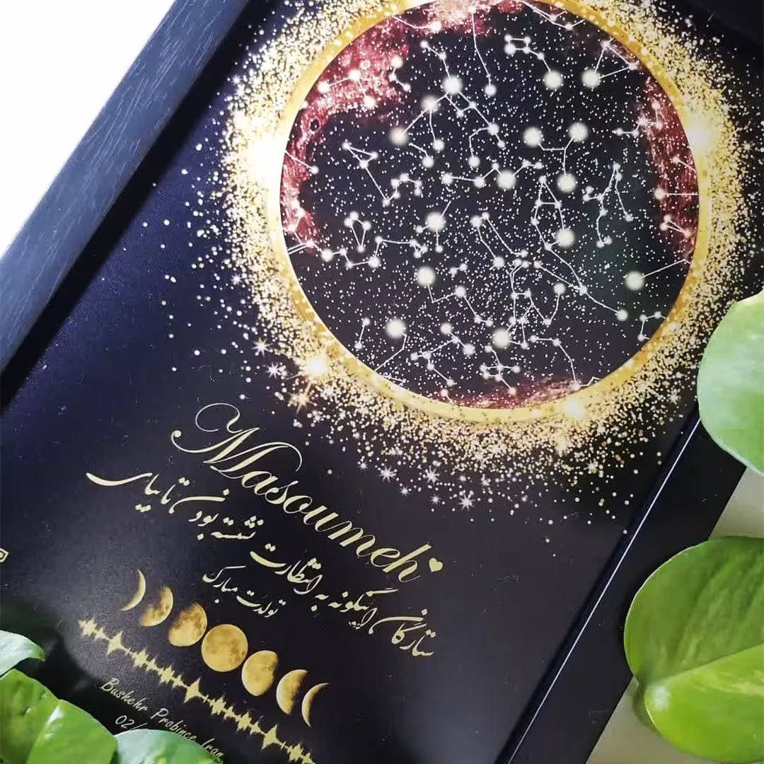 تابلو آسمان شب سایز 20 در 30 همراه با کیوآر صوتی 