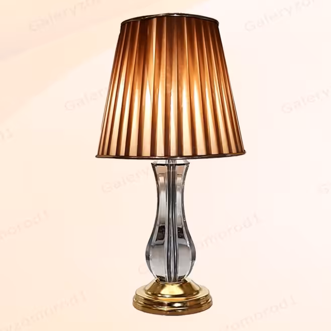 آباژور رومیزی کریستال برنزی کد B27