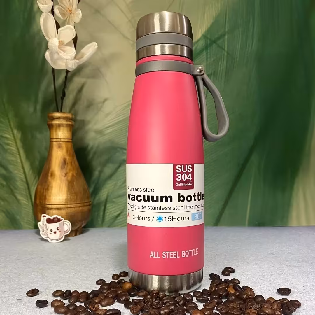 فلاسک مدل استیل گنجایش 800 میلی لیتر رنگ سرخابی کد1