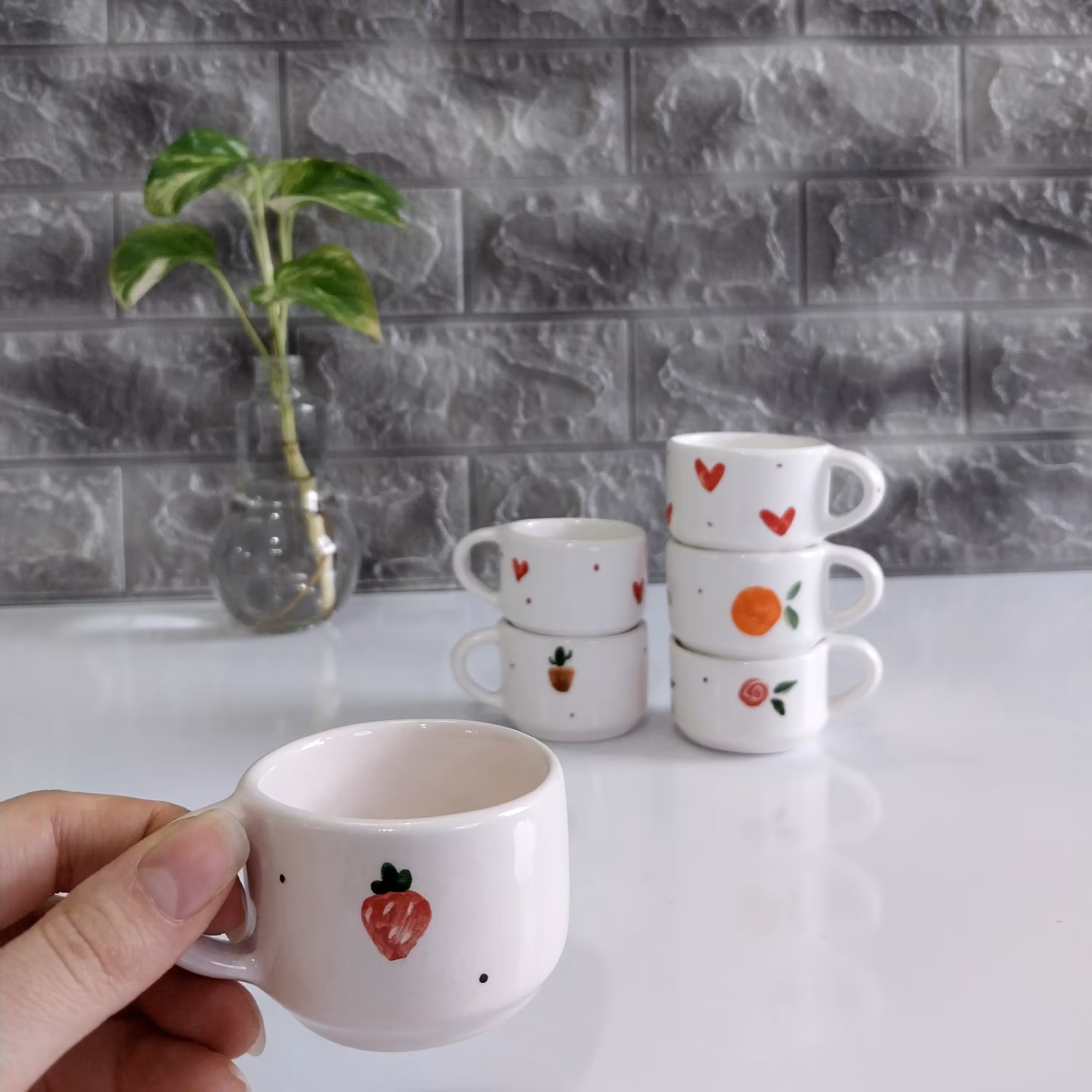 فنجان قهوه خوری سایز کوچک در شش طرح زیبا