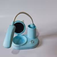 چراغ مطالعه سیلیکونی دوکاره شارژی درجه بک با آینه کوچک و جا قلمی