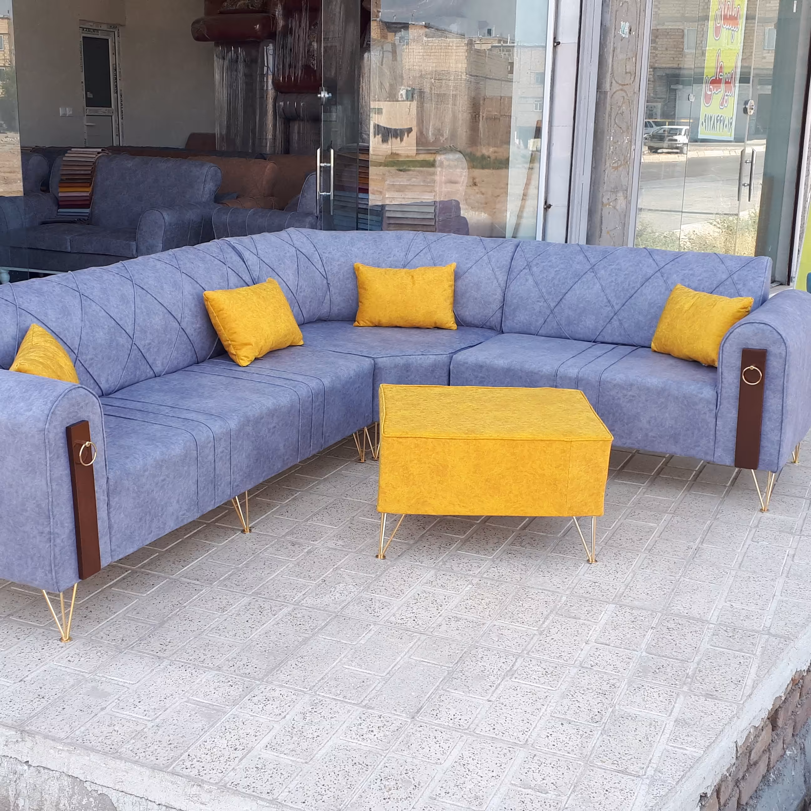 مبل ال چستر کنج 6 نفره تنوع رنگ