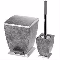 ست سطل و فرچه آوا ماربل طوسی کروم هارمونی