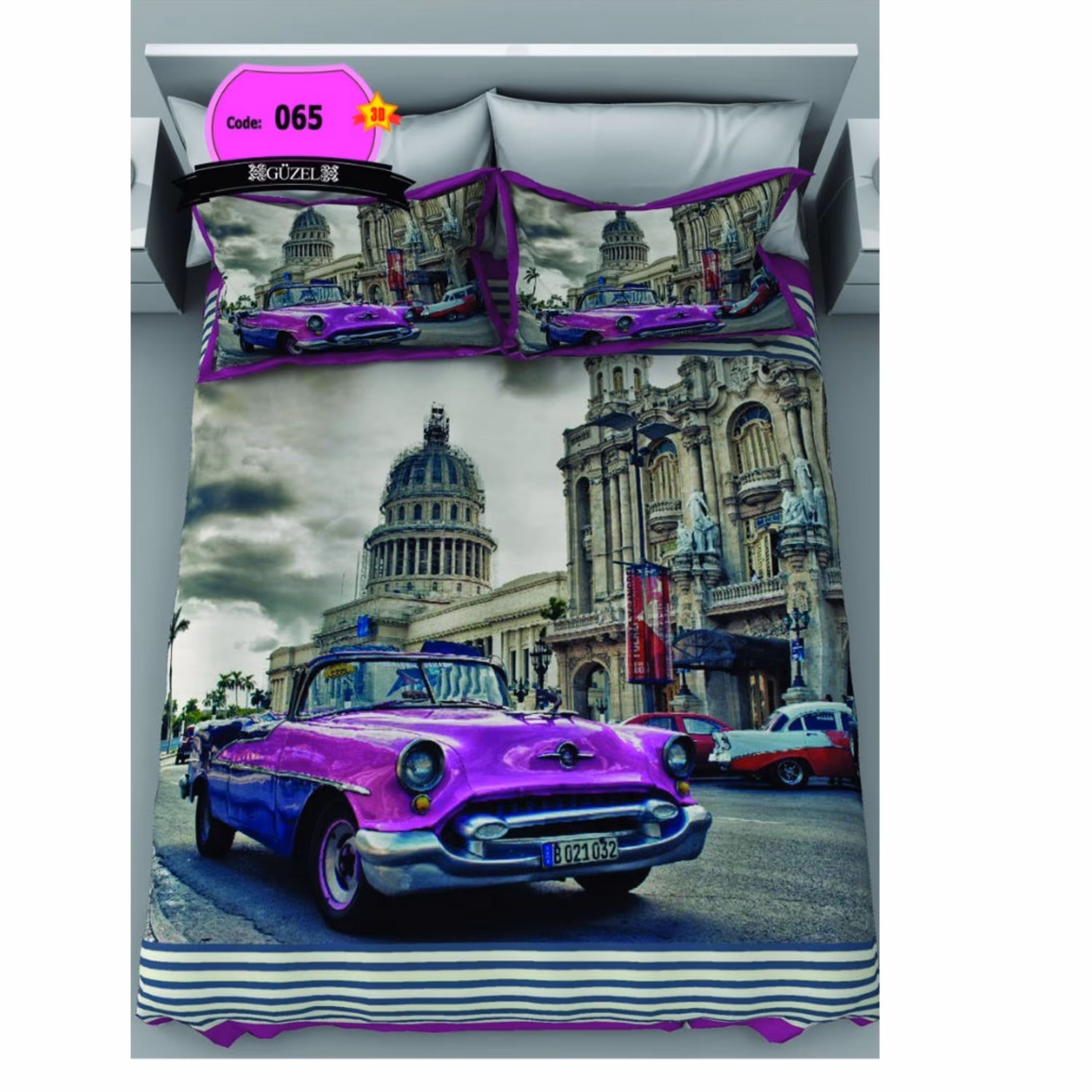 روتختی دونفره سه بعدی برند گوزل 7 تکه کد 65