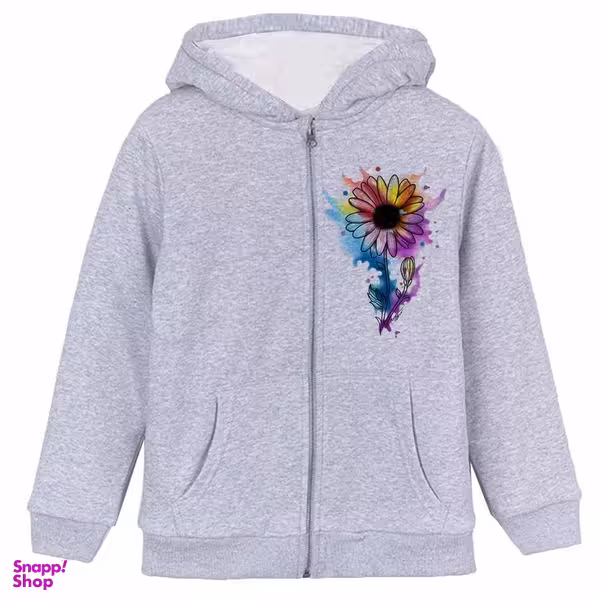 سویشرت دخترانه مدل گل کد T25