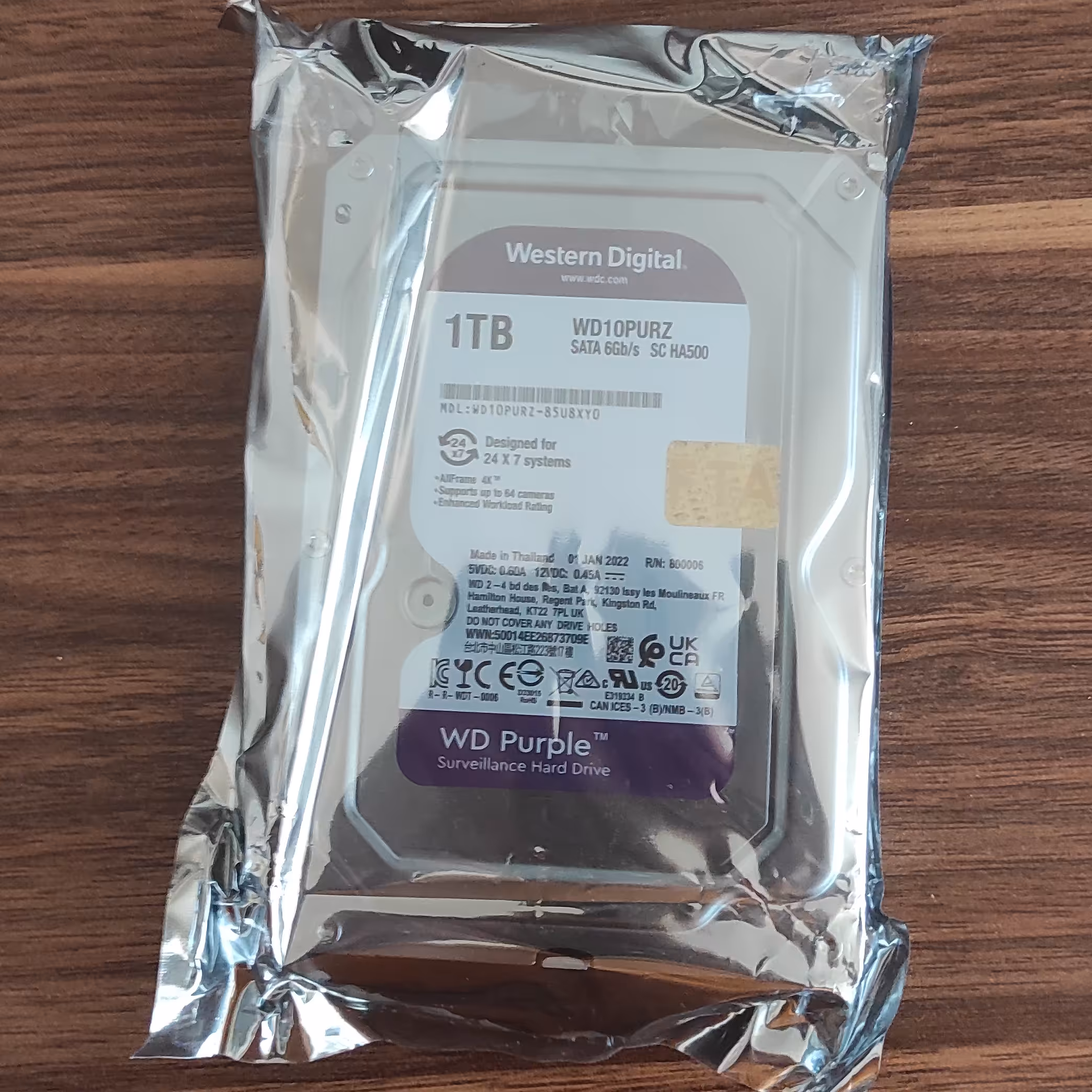 هارد وسترن بنفش یک ترابایت (هزینه ارسال به صورت پسکرایه میباشد)