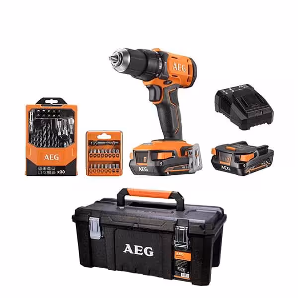 کیت دریل شارژی چکشی آاگ مدل aeg BSB18G4-202TB LK2