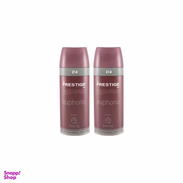 اسپری خوشبو کننده بدن زنانه پرستیژ (Prestige) مدل euphoria حجم 150 میلی‌‌لیتر مجموعه 2 عددی