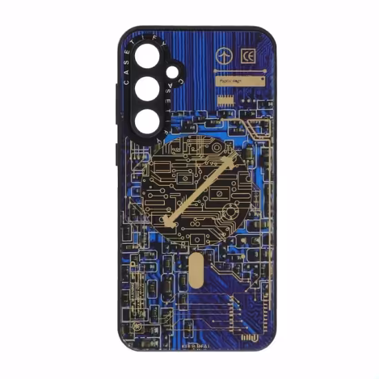 قاب گوشی طرح تکنولوژی آینه ای طلایی برای Samsung Galaxy S23 FE - کد 74