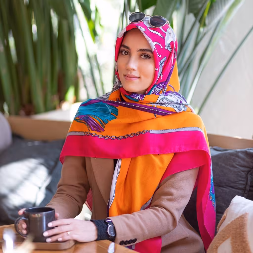 روسری نخی پاییزه کد02