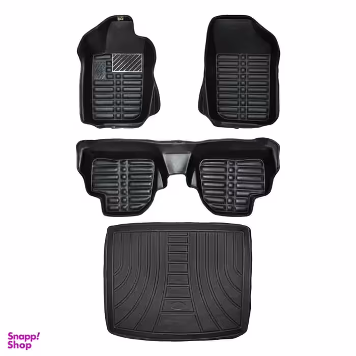 کفپوش پنج بعدی خودرو پانیذ مدل EVA مناسب پژو 206 صندوقدار به همراه کفپوش صندوق