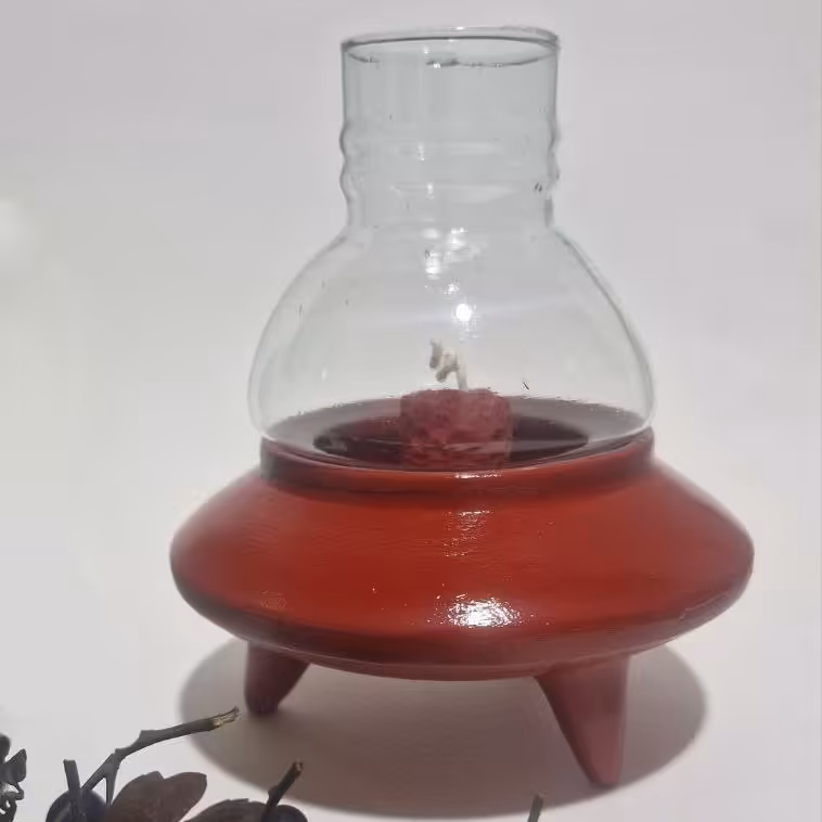 جاشمعی سنتی سفالی،گردسوز وارمری ،جاشمعی طرح گردسوز، گردسوز سفالی