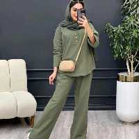 مانتو شلوار زنانه داکرون مدل نادین