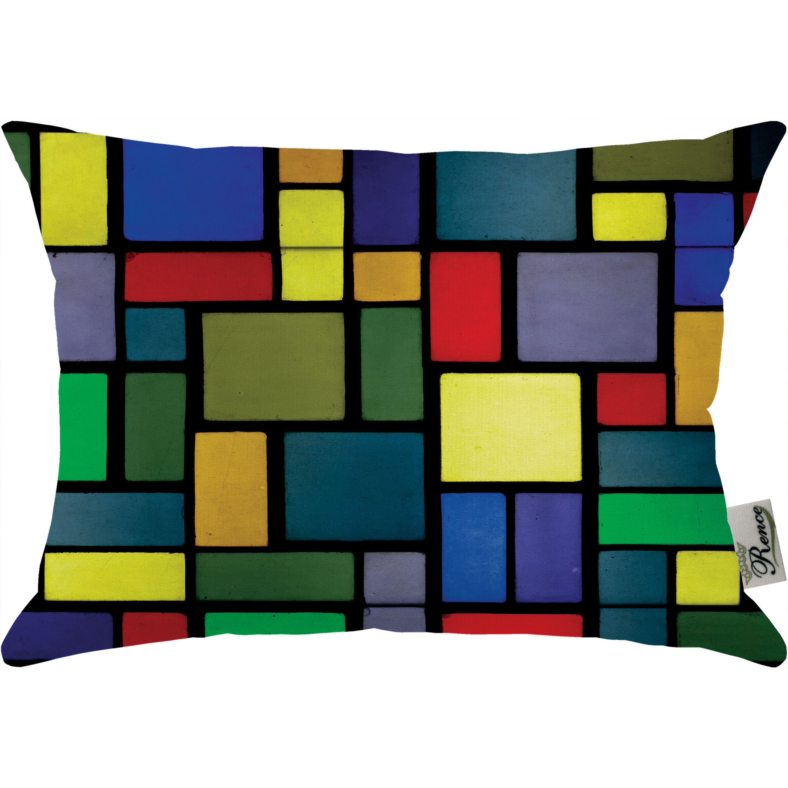 کوسن مبل مخمل طرح رنگی سایز 33 در 47 مدل R1-148 شرکت رنس