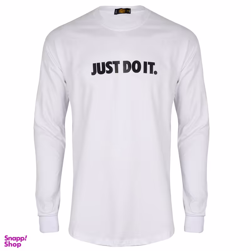 تیشرت آستین بلند مردانه مدل 271002201 نخ پنبه رنگ سفید