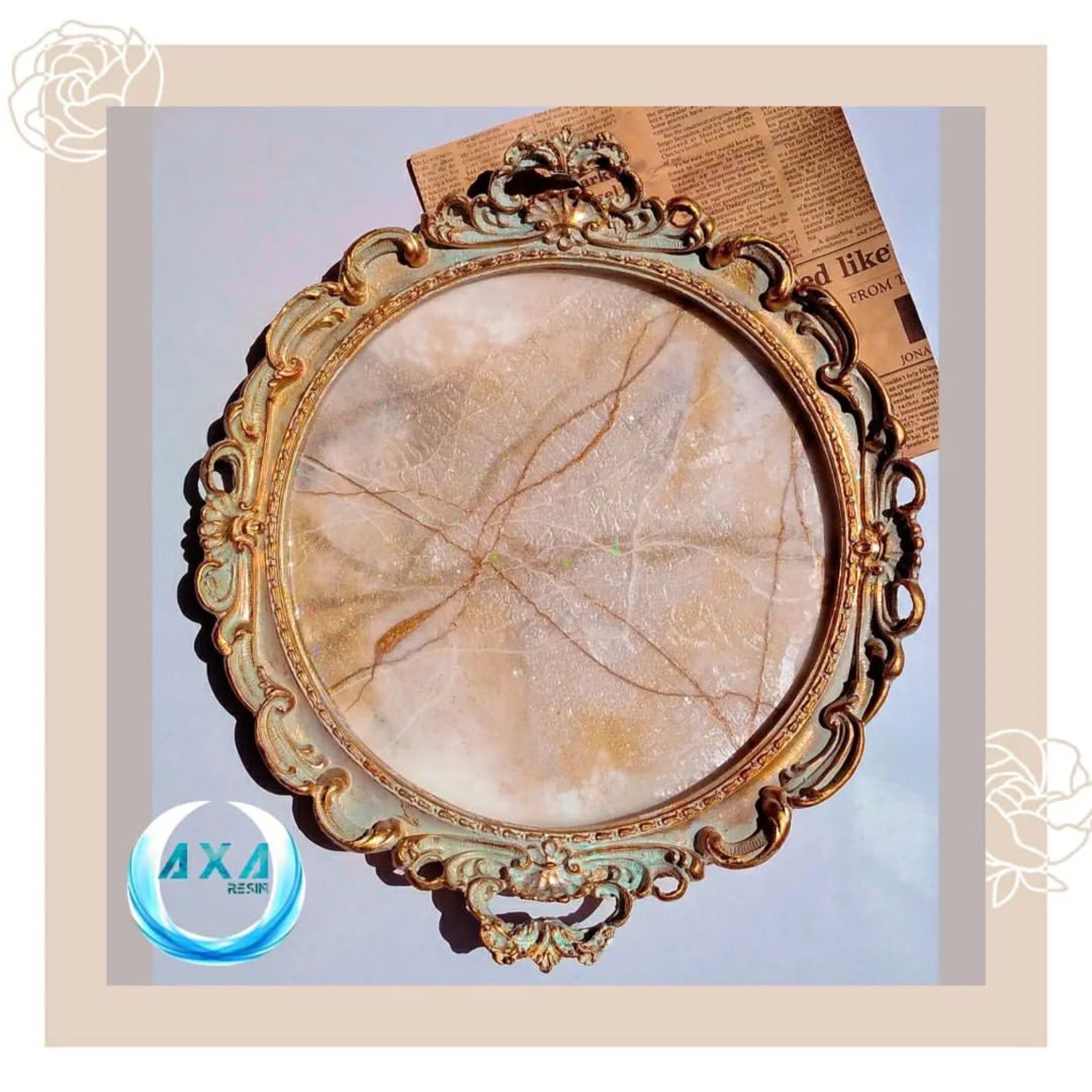 سینی پذیرایی طرح مرمر شیک مخصوص پذیرایی