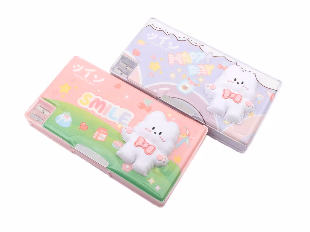 جامدادی کتابی دکمه دار طرح برجسته فانتزی