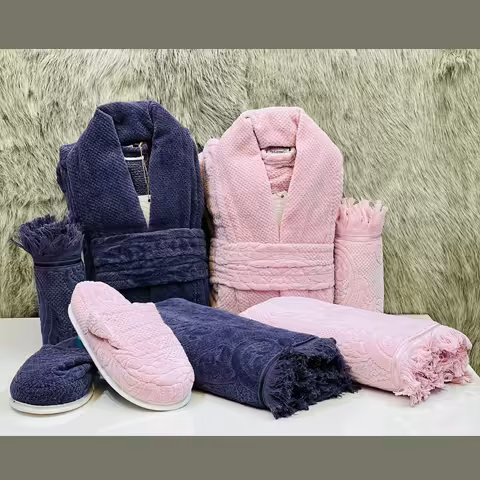 ست 10 پارچه حوله عروس و داماد bello