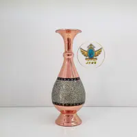 گلدان صراحی 20 مس و خاتم برند آقاجانی