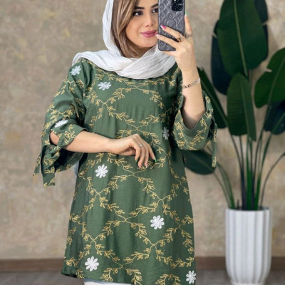 تونیک مانتویی آستین بندی روز مادر