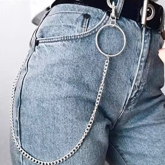 زنجیر شلوار بلند با حلقه